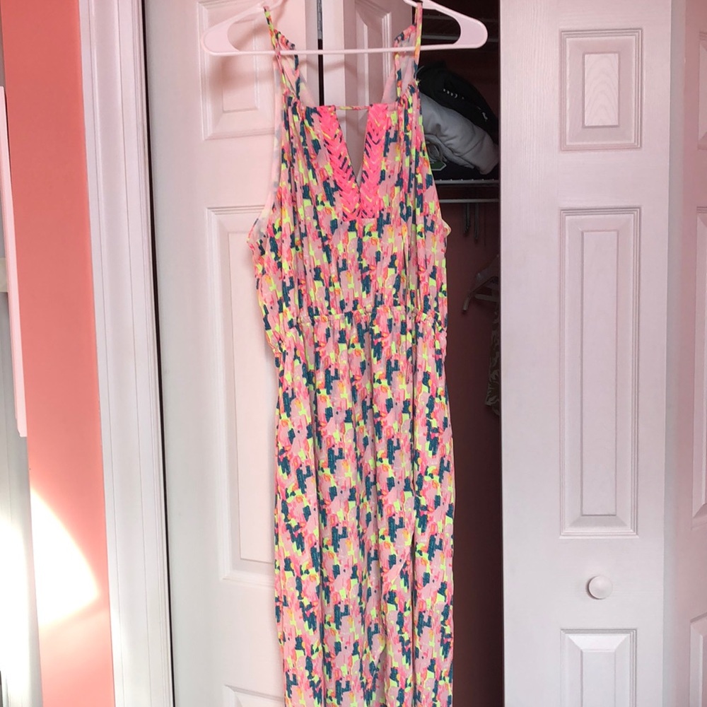 Buddy Love high low pink patterned dress